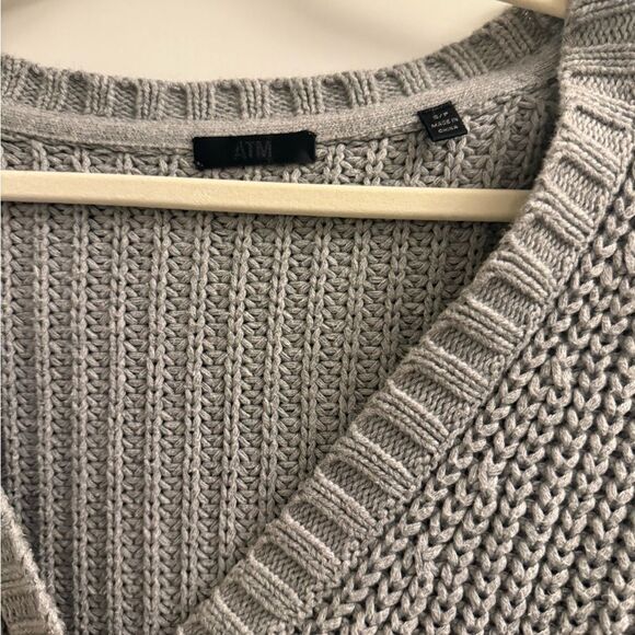 ATM Anthony Thomas Melillo Gray Button-Up Women's Sweater - Picture 2 of 3